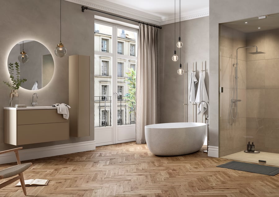 Bild1b_grand-solid-100-i-cappuccino-ncs-med-spegel-loox-90.-duschvagg-epic-1-plus-och-handdukstorken-line.-lampor-fran-ellos.-sv-156568