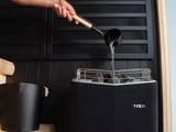 Pouring water on a heater