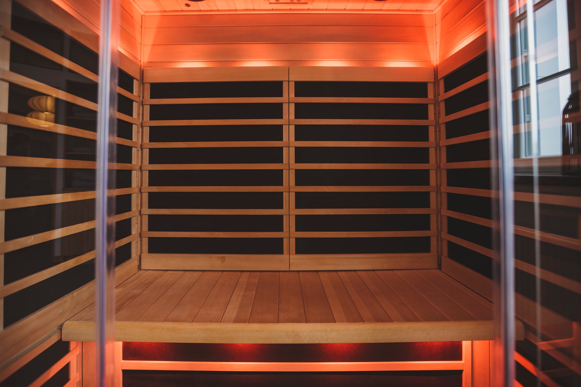 Interior of a sauna