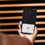 A person looking at their phone with the Tylo lifestyle app open