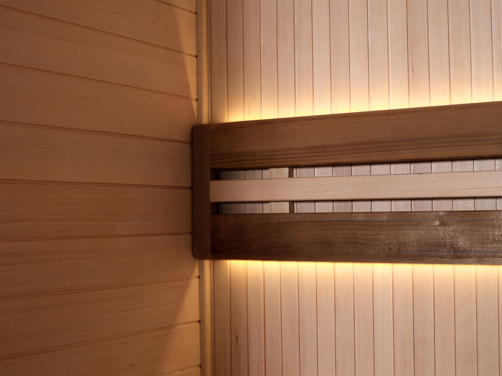 Up close product details of the Tylo Halmstad 4 sauna